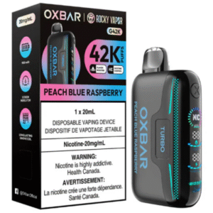 Oxbar 42k puffs 20mg/nic Peach Blue Raspberry